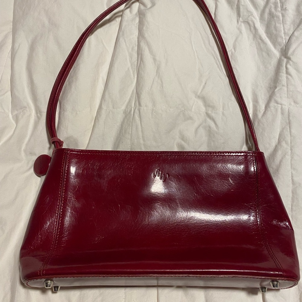 RED LEATHER MONSAC PURSE